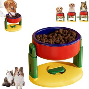 Yüksekliği Ayarlanabilir, Vantuzlu, Kedi-Köpek Mama Kabı - Kırmızı