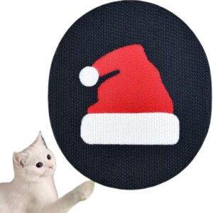 Yılbaşı Şapkası Kedi Tırmalama Tahtası – Yapışkanlı, Duvar / Kapı / Mobilya Uyumlu, Dayanıklı Karton